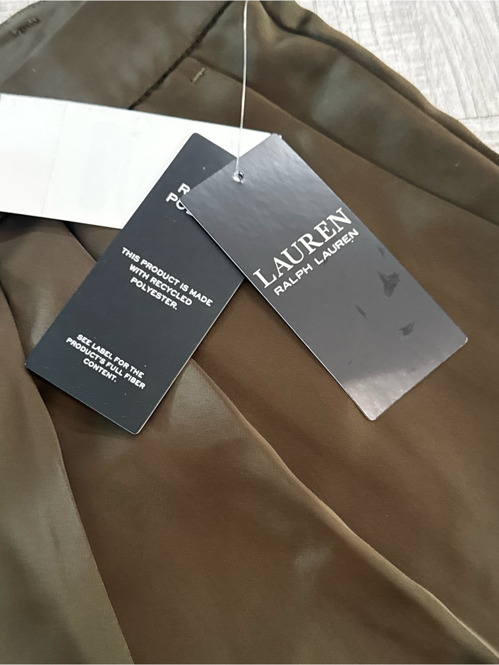 Ralph Lauren Bronze Satin Wide-Leg Trousers - Picture 6 of 9